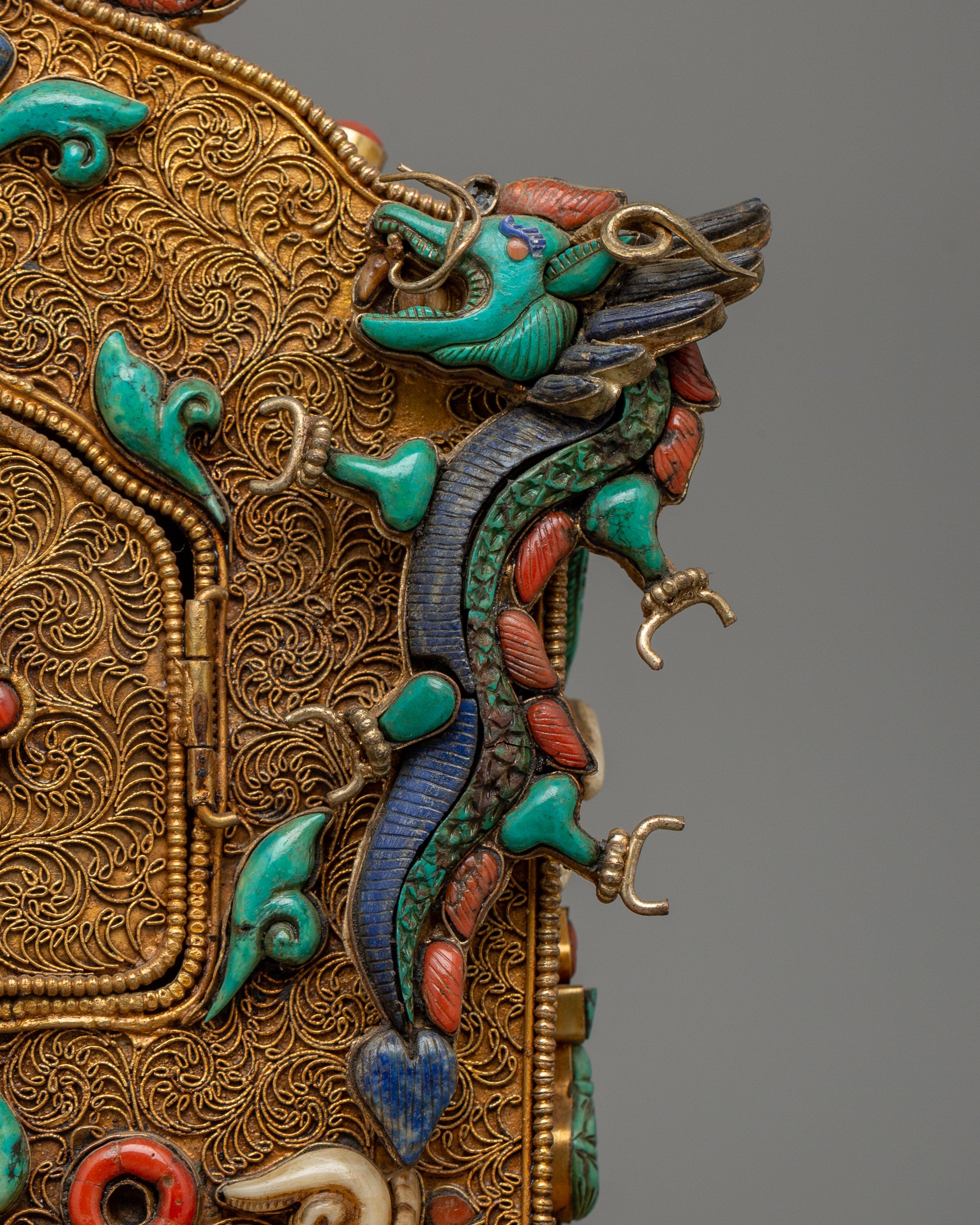 Decorative Tibetan Gau Shrine Box | Spiritual Tibetan Art