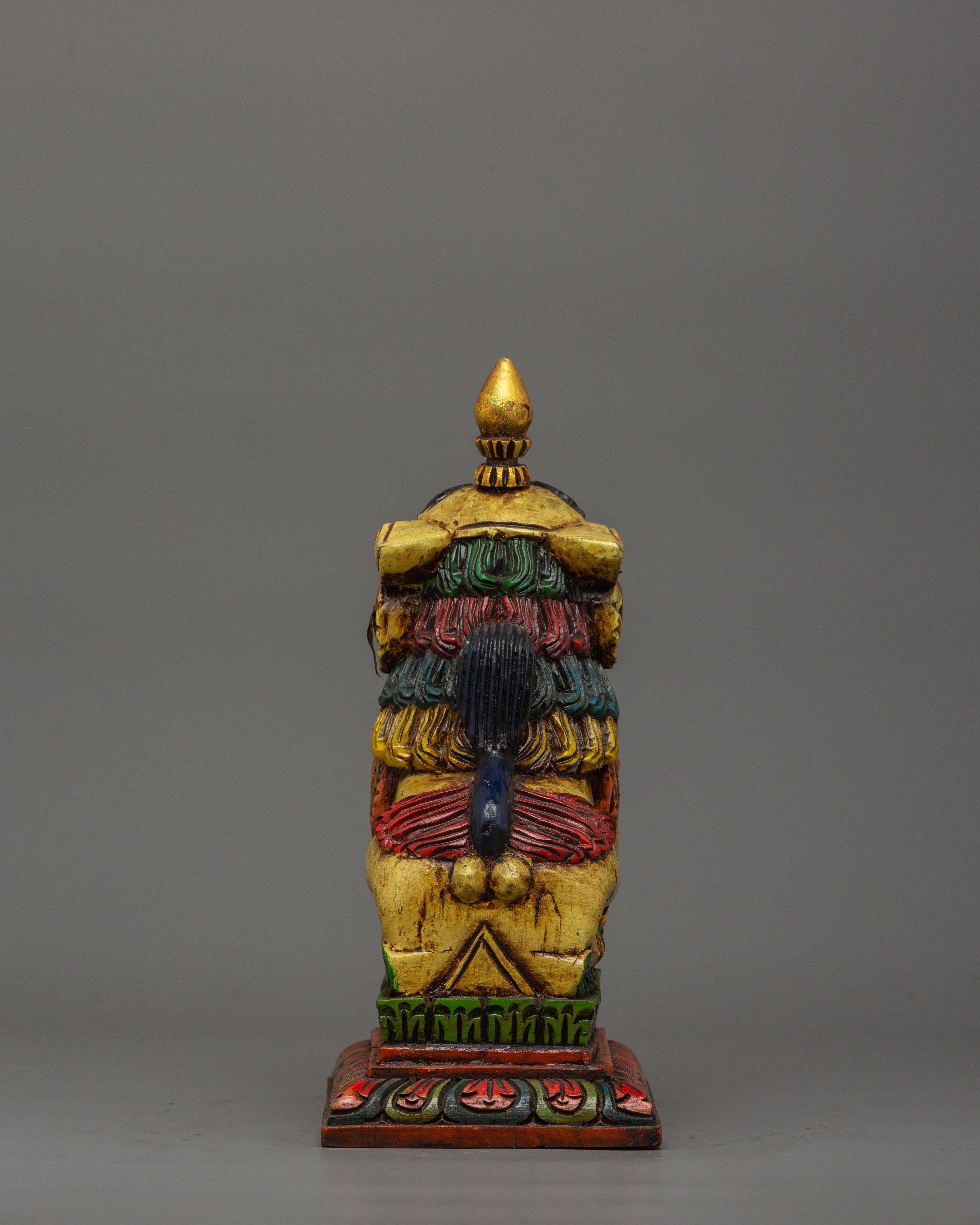 Tibetan Guardian Lion Statue Set | Spiritual Protector & Feng Shui Decor