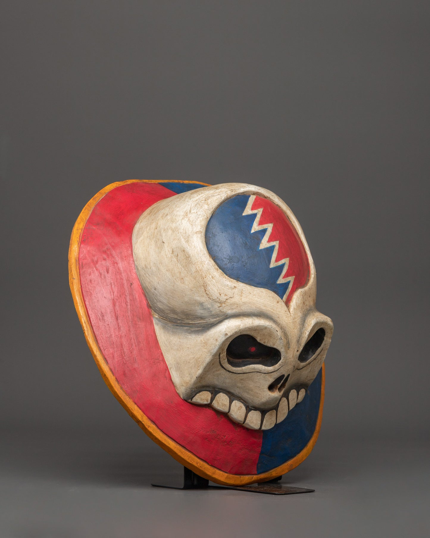 Grateful Dead Sign Wall Hanging Mask |  Handcrafted Wooden Skull Mask