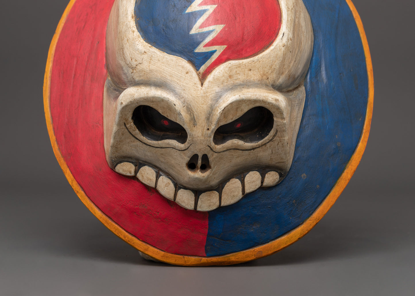 Grateful Dead Sign Wall Hanging Mask |  Handcrafted Wooden Skull Mask