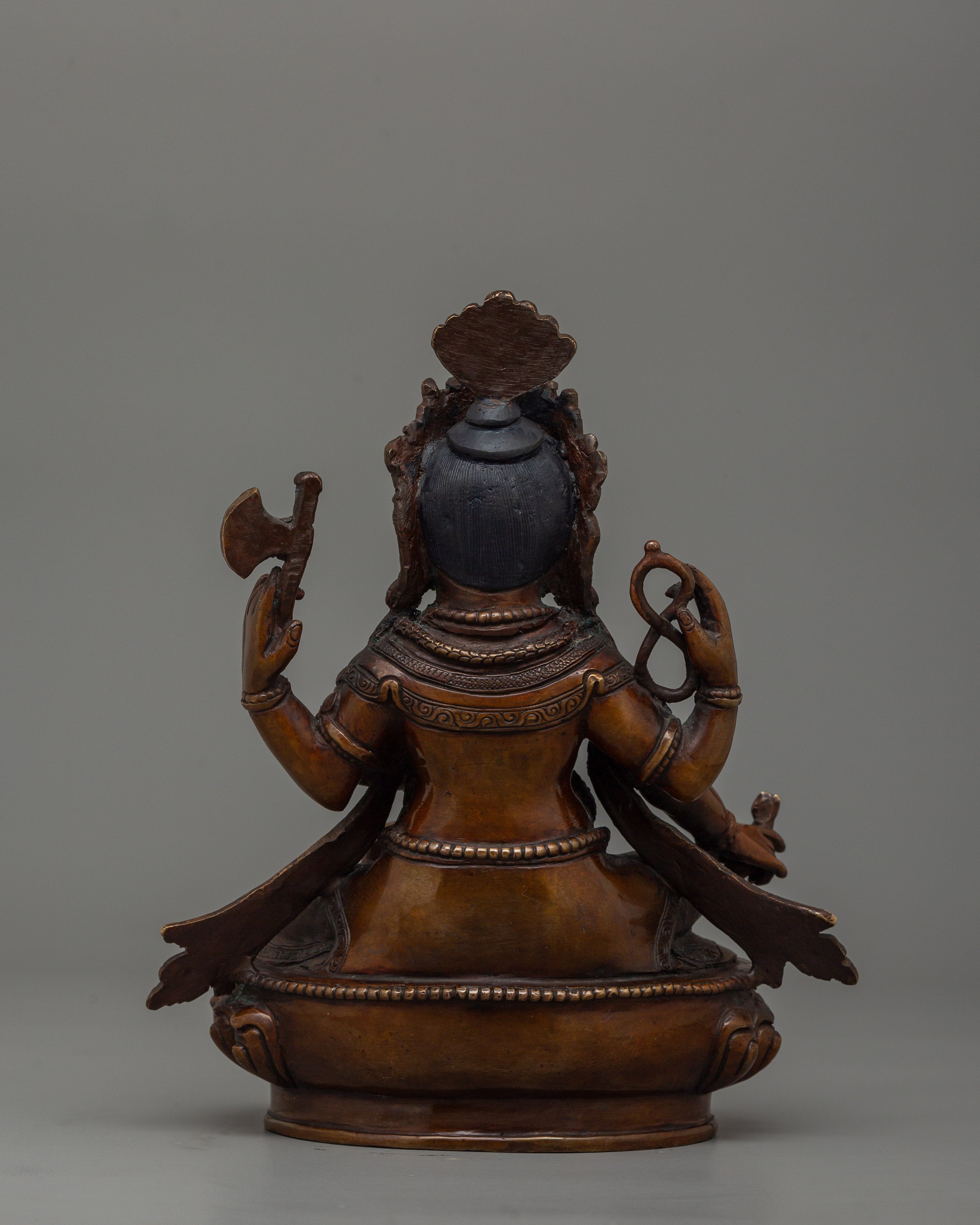 Hindu Deity Ganesh Oxidized Copper Statue | Symbol of Wisdom and Prosperity