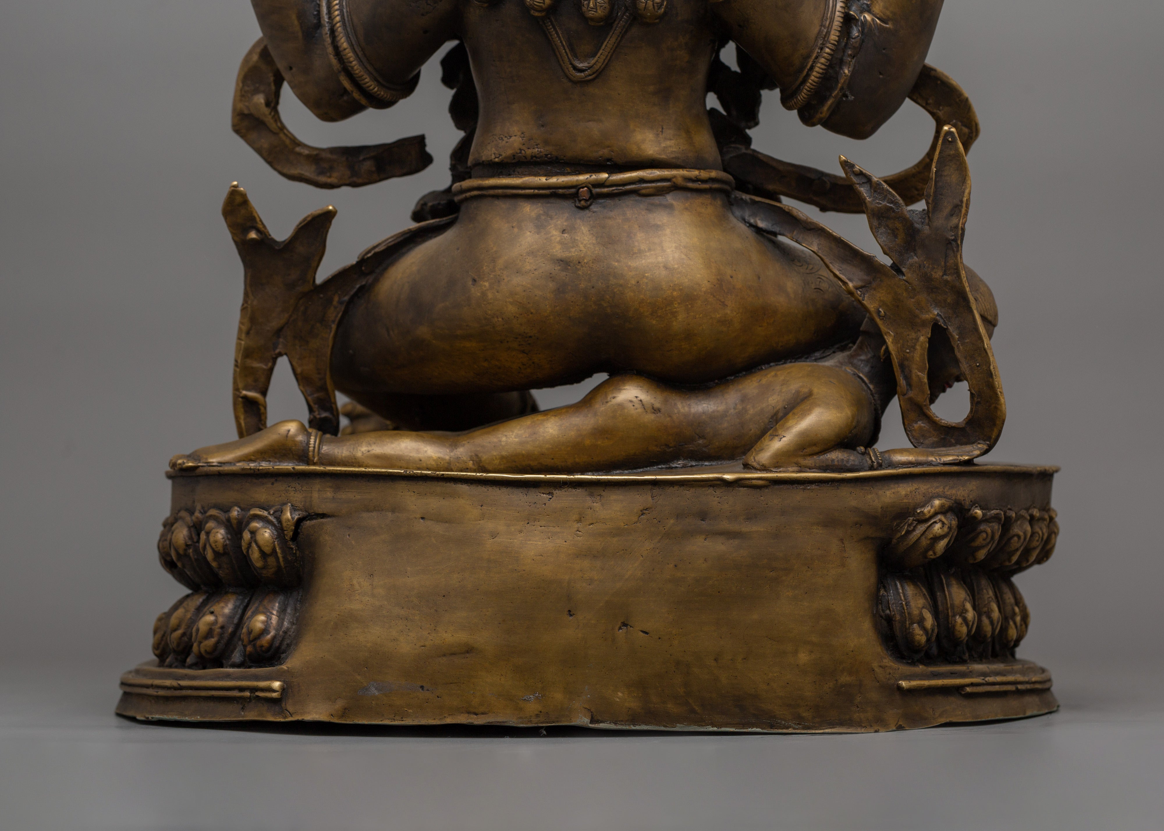 Four Armed Mahakala Statue | Tibetan Protector Deity Sculpture