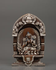 Green Tara Female Buddha Sculpture | Sacred Feminine Buddhist Shrine Decor