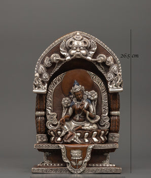 Green Tara Female Buddha Sculpture | Sacred Feminine Buddhist Shrine Decor