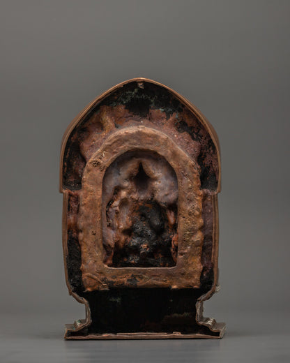 Chenrezig Oxidized Handmade Sculpture | Himalayan Sacred Shrine Artwork