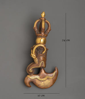 Gold-Plated Religious Kartika Knife | A Powerful Ritual Dagger