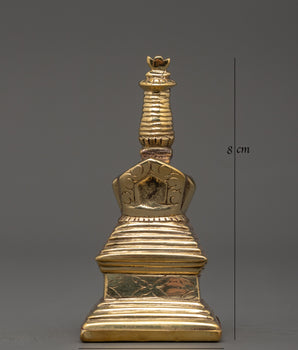 Brass Body Enlightenment Stupa | Sacred Symbol of Awakening