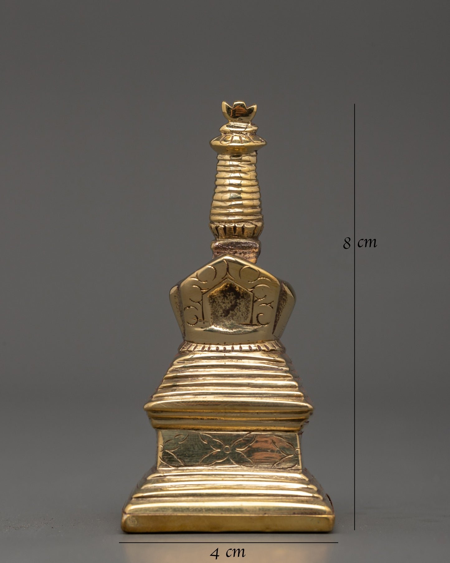 Brass Body Enlightenment Stupa | Sacred Symbol of Awakening