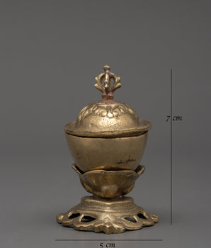 Brass Kapala Skull Cup Set | Handcrafted for Ritual and Meditation