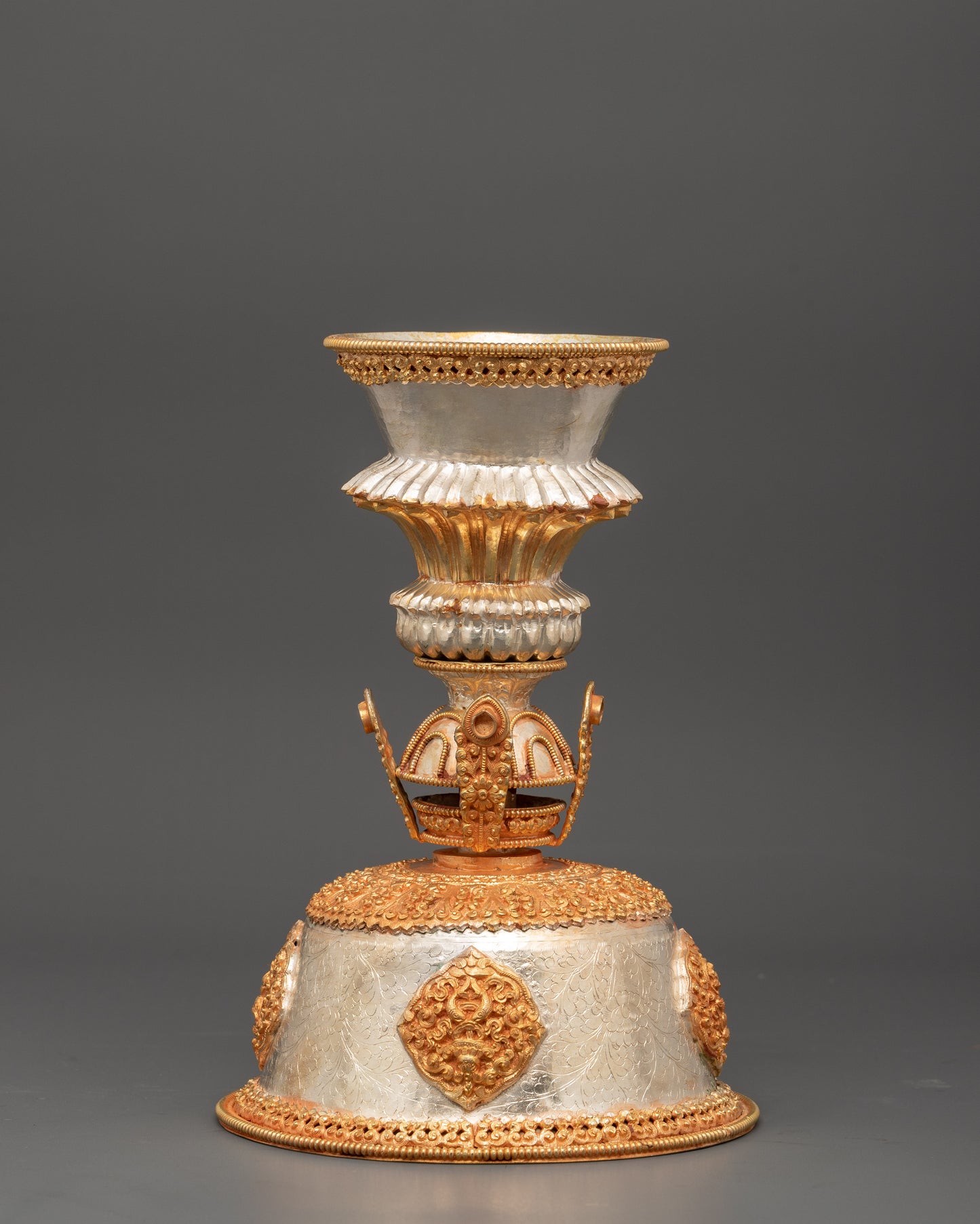 Buddhist Butter Lamp Set (Chhyome) | Handcrafted for Tibetan Rituals