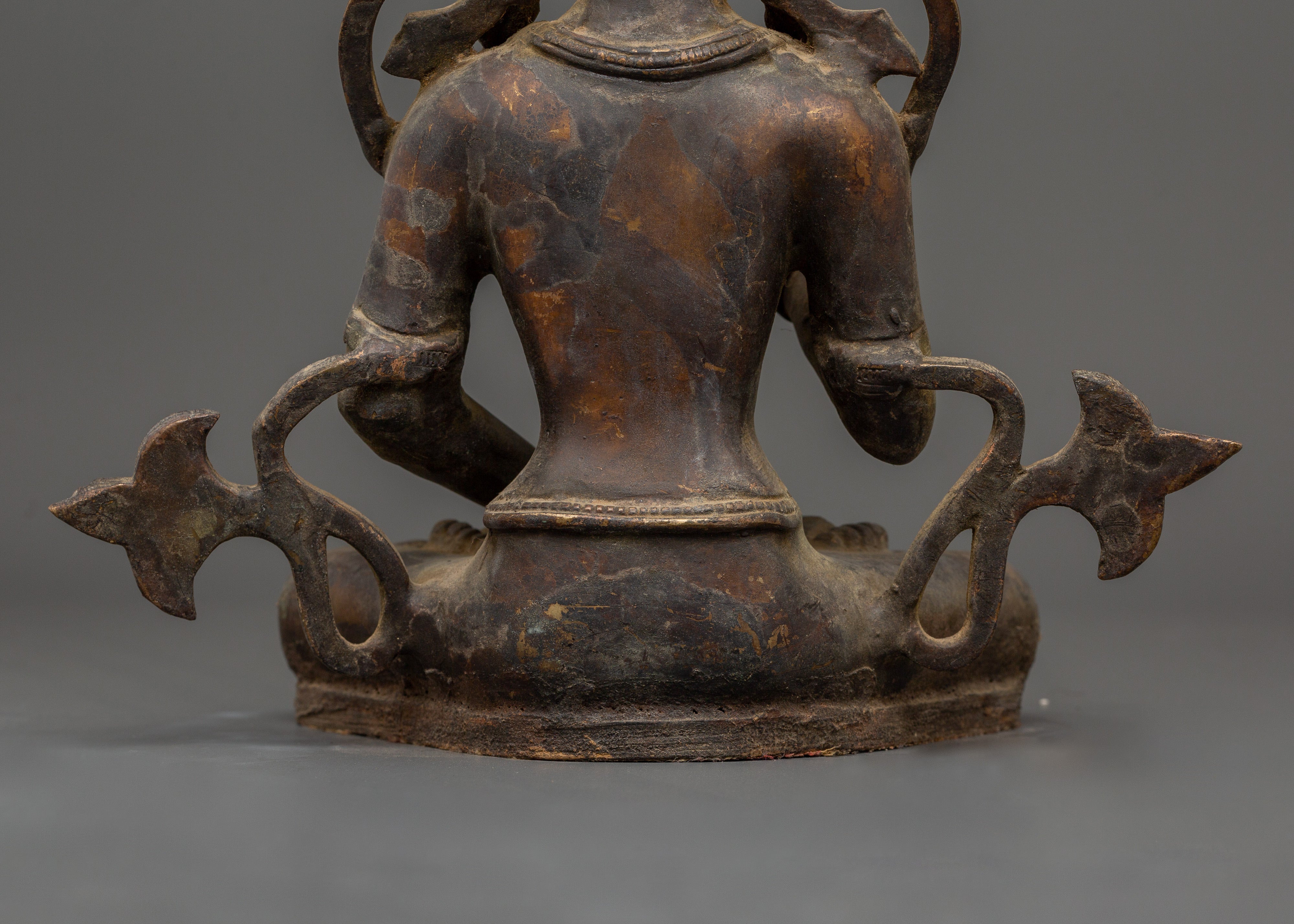 Brass Amoghasiddhi Buddha Statue | Tibetan Altar Decor