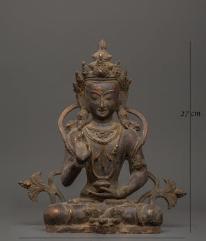 Brass Amoghasiddhi Buddha Statue | Tibetan Altar Decor