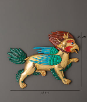 Garuda Lion (Griffin) Wall Hanging Set | A Symbol of Power & Protection