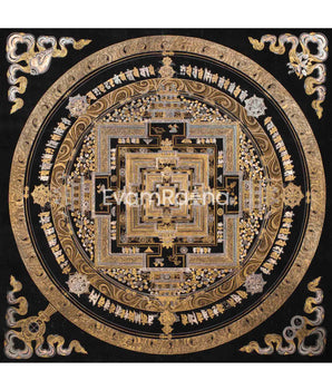 Pure Gold and Silver Kalachakra Mandala