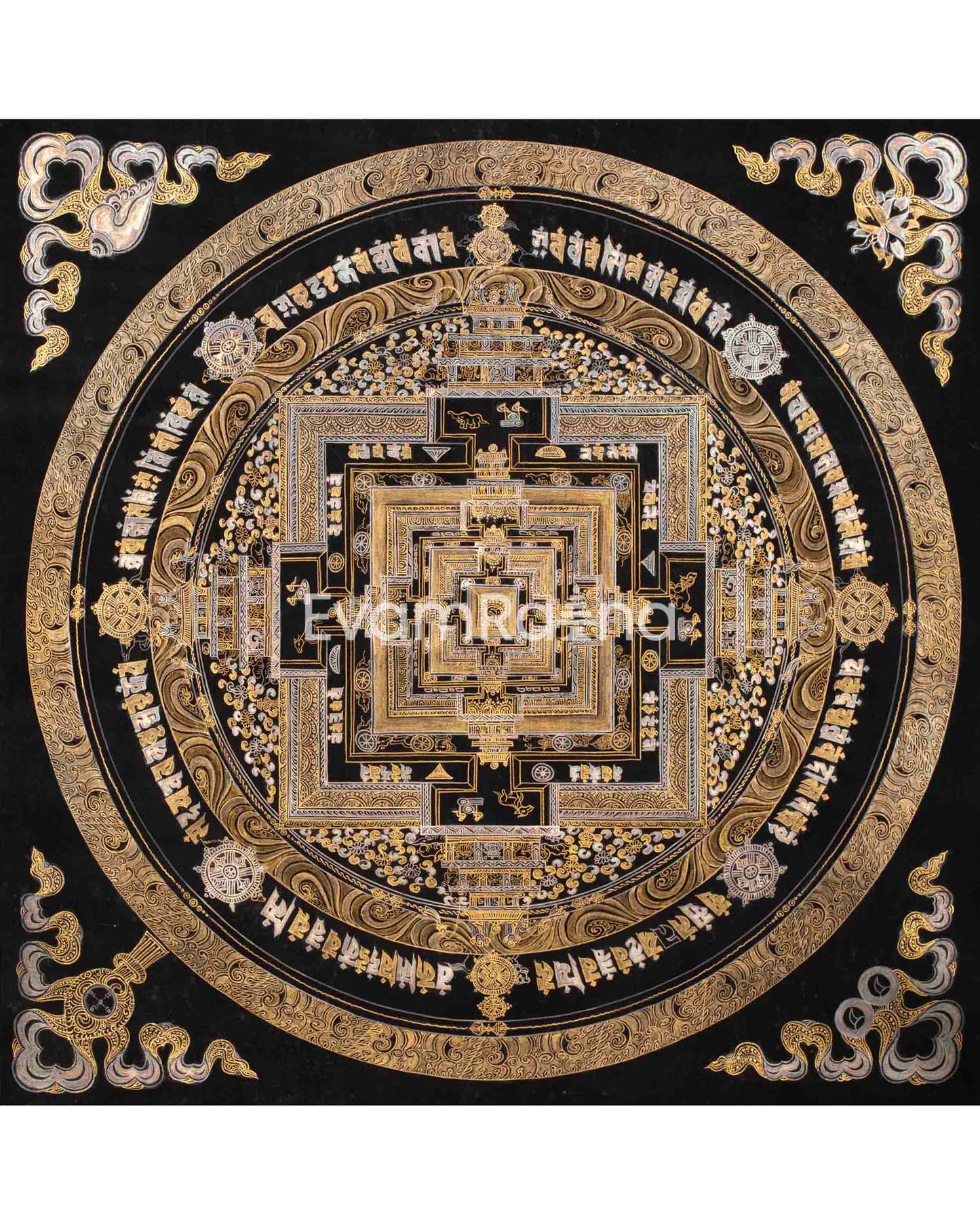 Pure Gold and Silver Kalachakra Mandala 