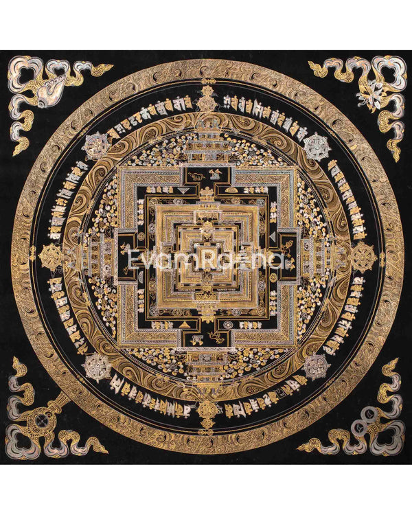 Pure Gold and Silver Kalachakra Mandala 