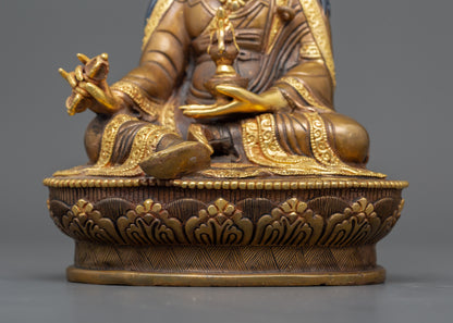 Rinpoche Lotus Born Guru Statue | Gold plated Figurine