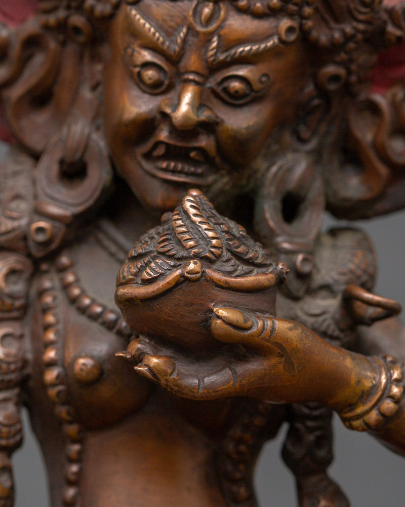 Oxidized Copper Vajrayogini Statue | Powerful Tantric Deity