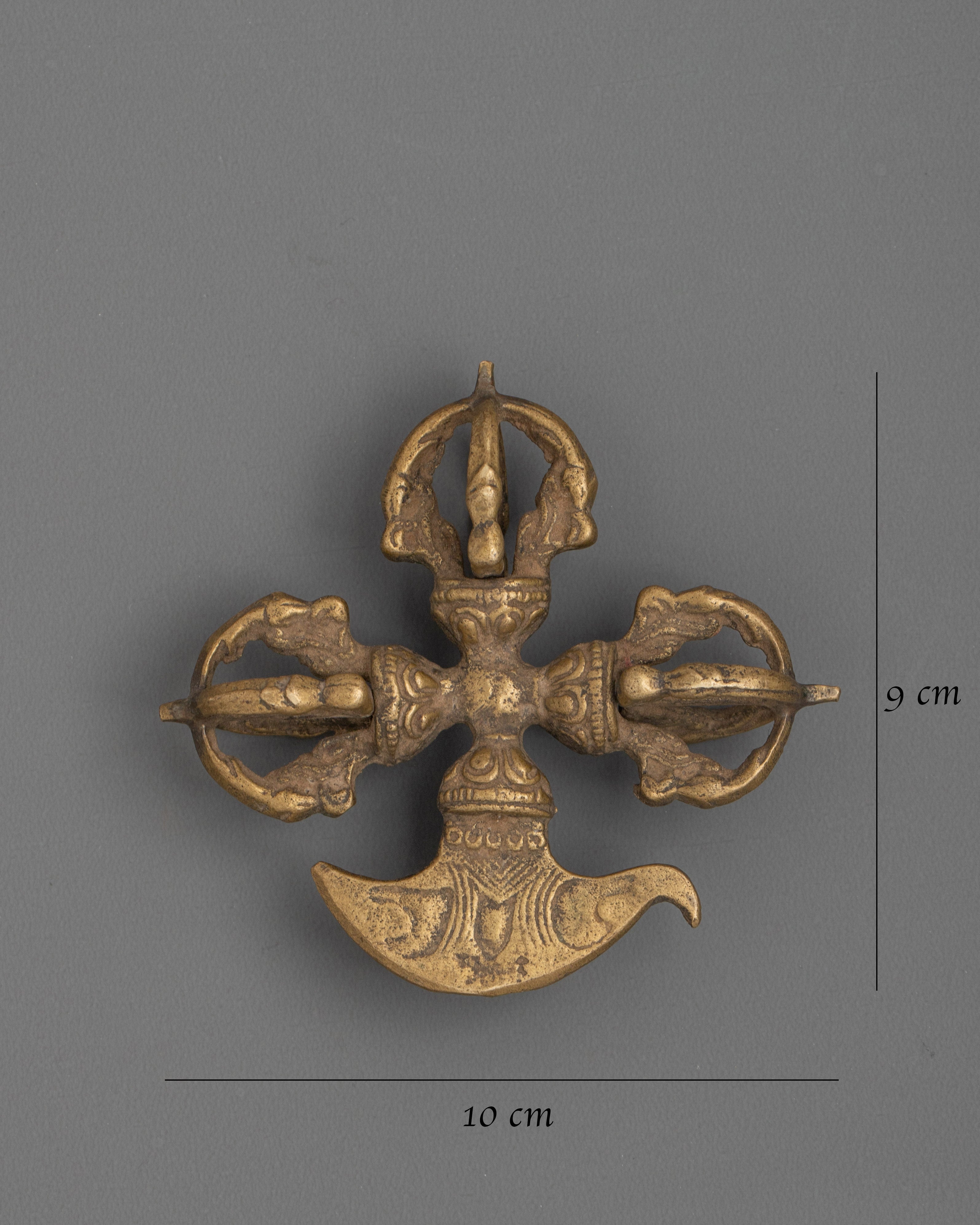 Tibetan Kartika Ritual Knife | Brass Buddhist Ritual Item
