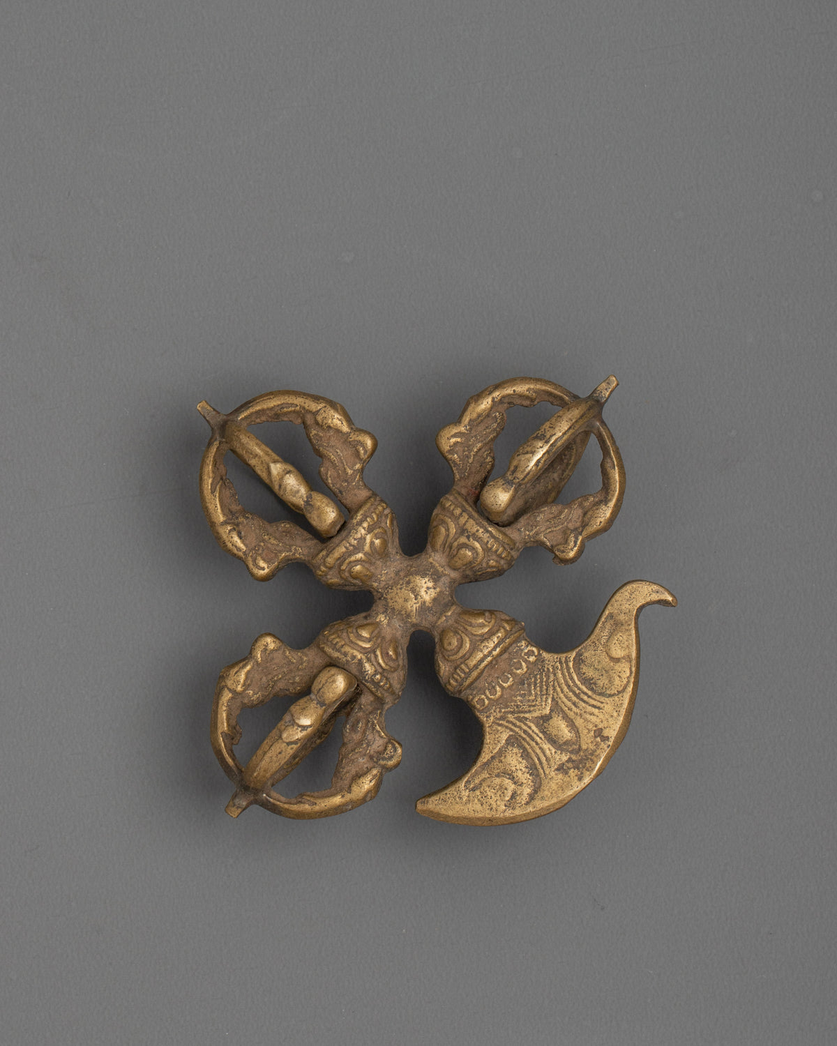 Tibetan Kartika Ritual Knife | Brass Buddhist Ritual Item