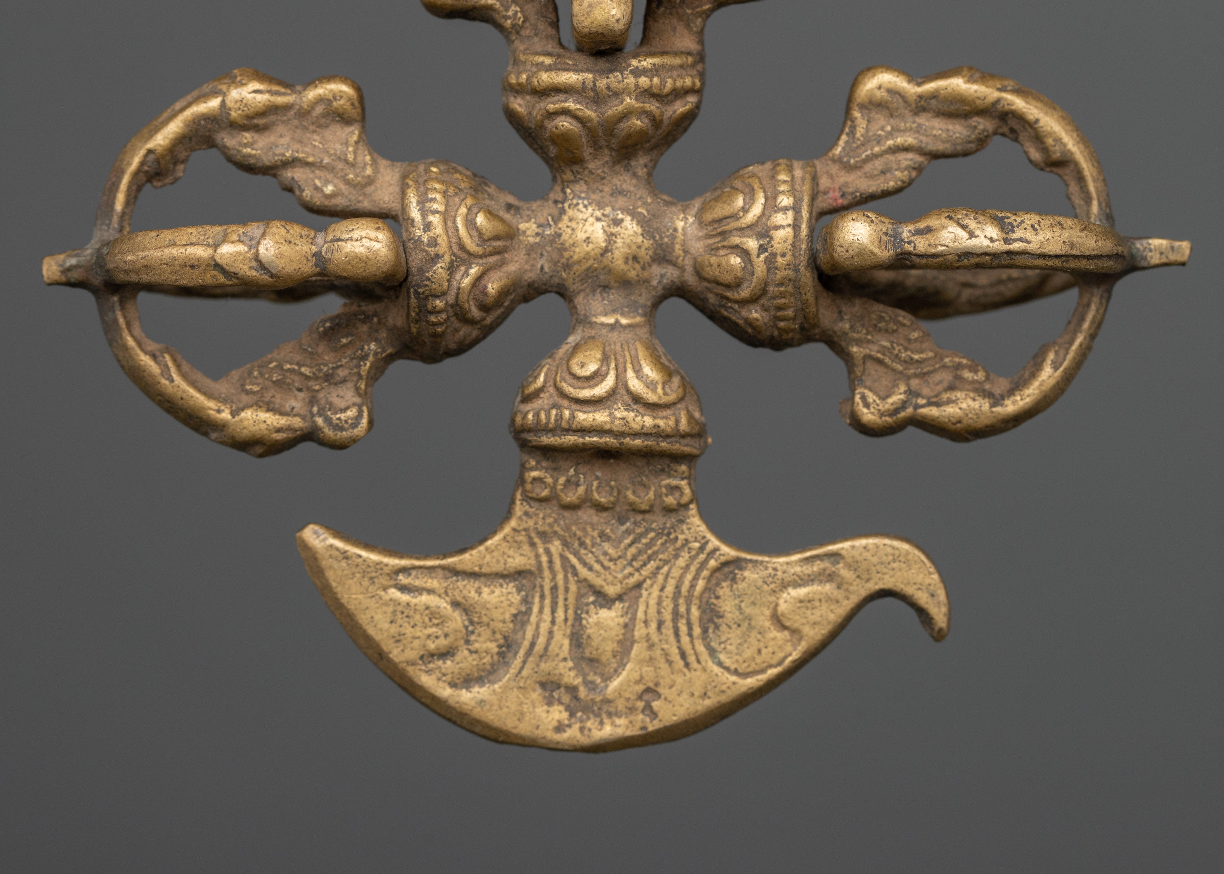 Tibetan Kartika Ritual Knife | Brass Buddhist Ritual Item