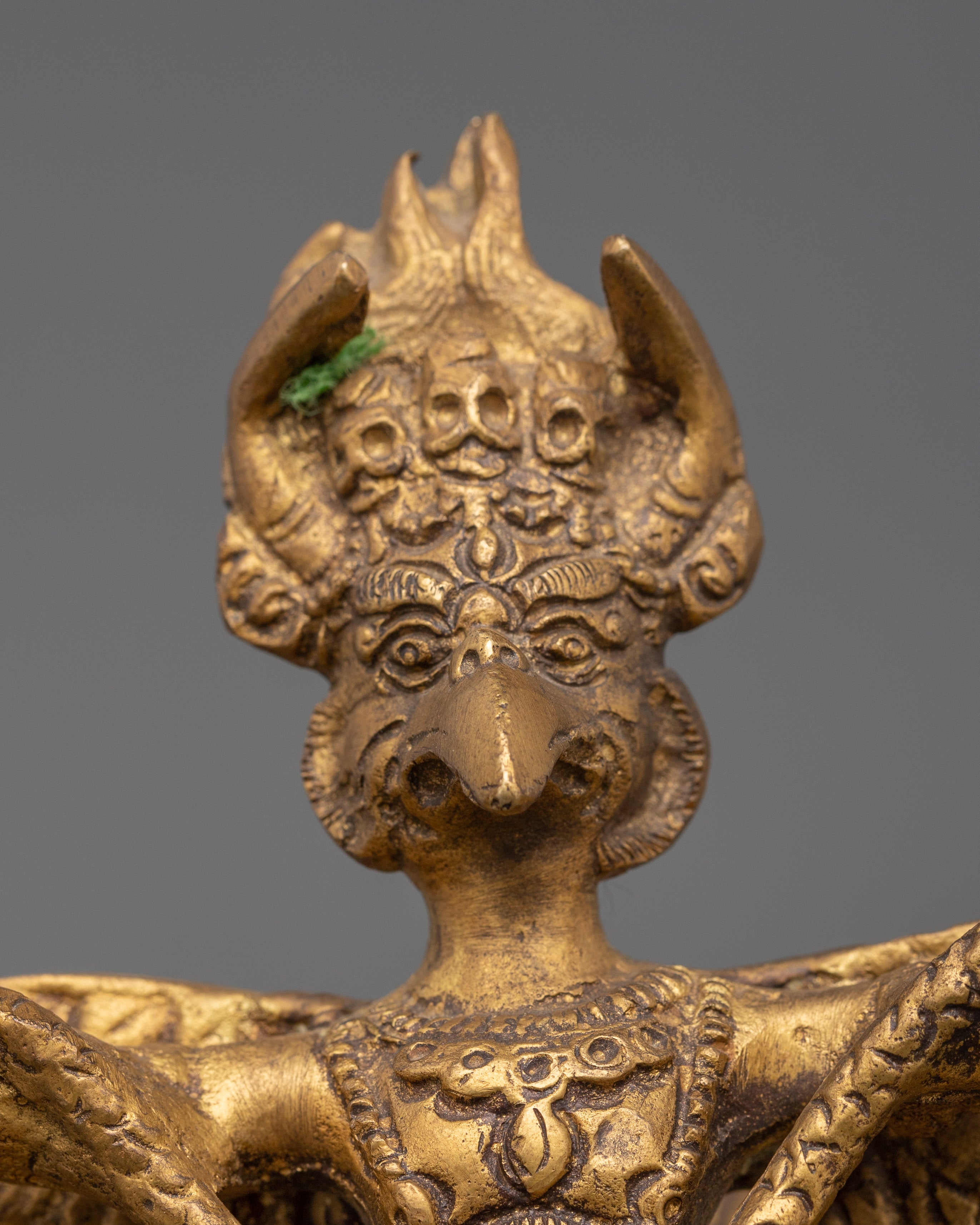 Traditional Mythical Garuda Statue | Handcrafted Copper Buddhist Protector Deity