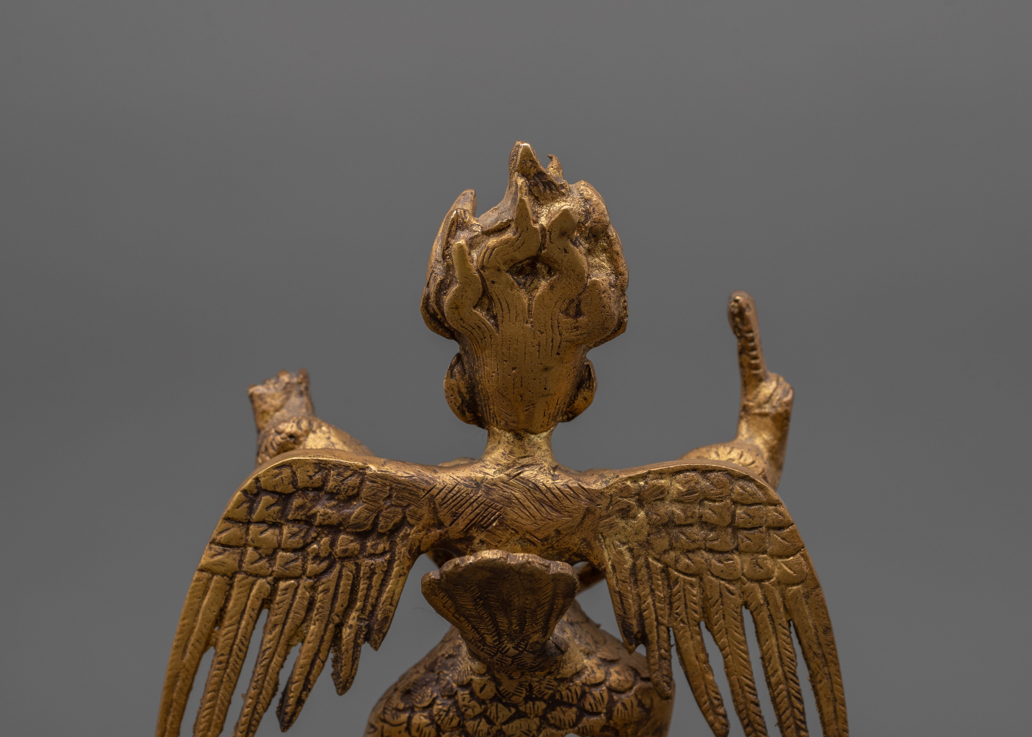 Traditional Mythical Garuda Statue | Handcrafted Copper Buddhist Protector Deity