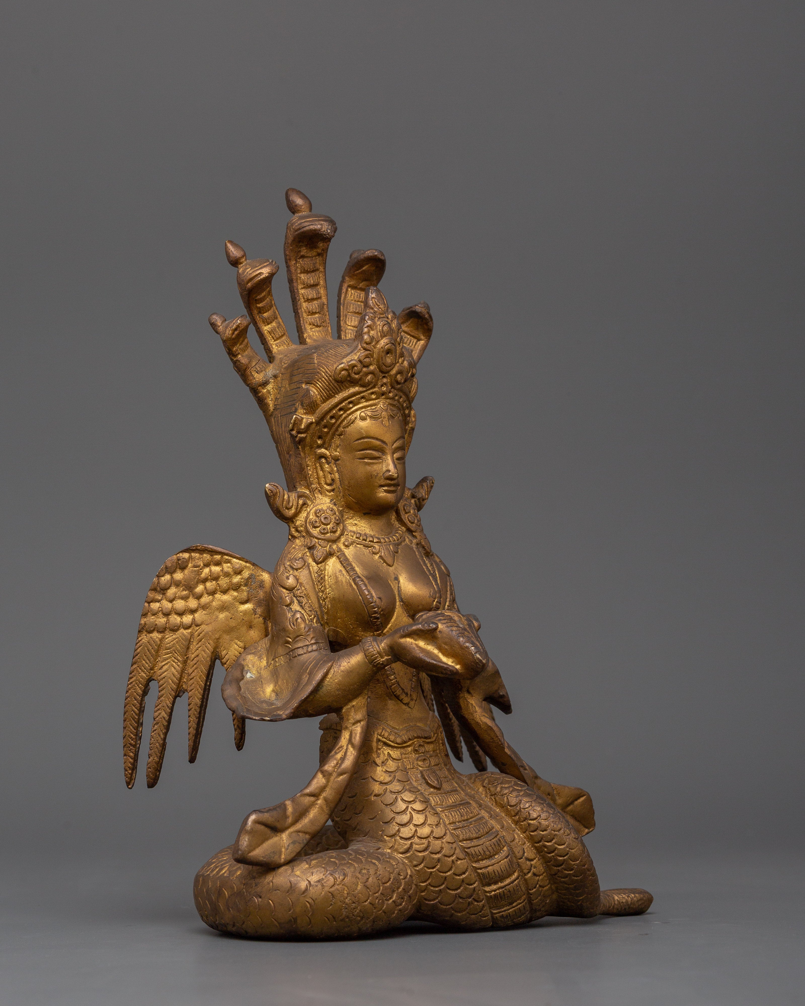 Sacred Nagakanya Sculpture | Traditional Himalayan Spiritual Art