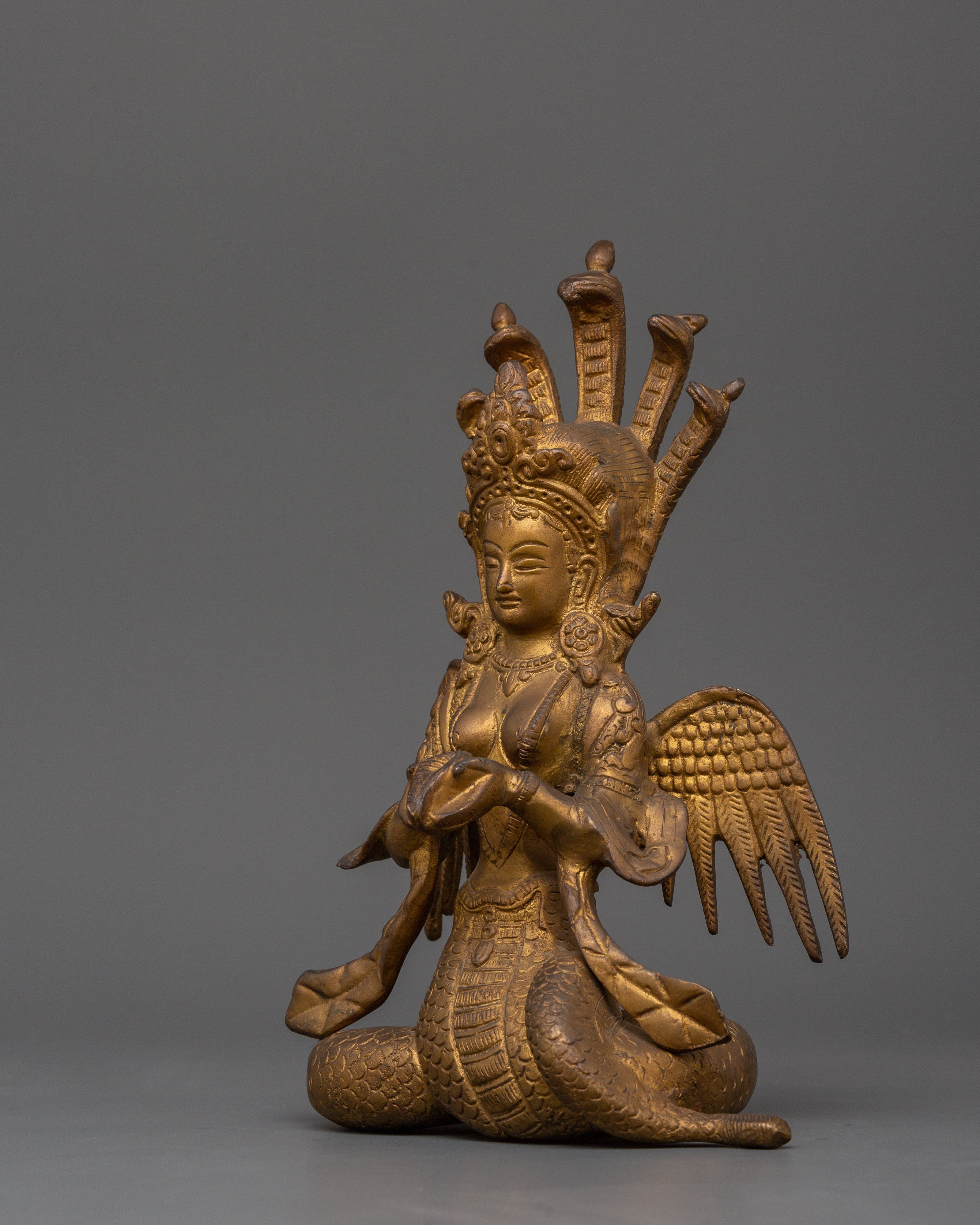 Sacred Nagakanya Sculpture | Traditional Himalayan Spiritual Art