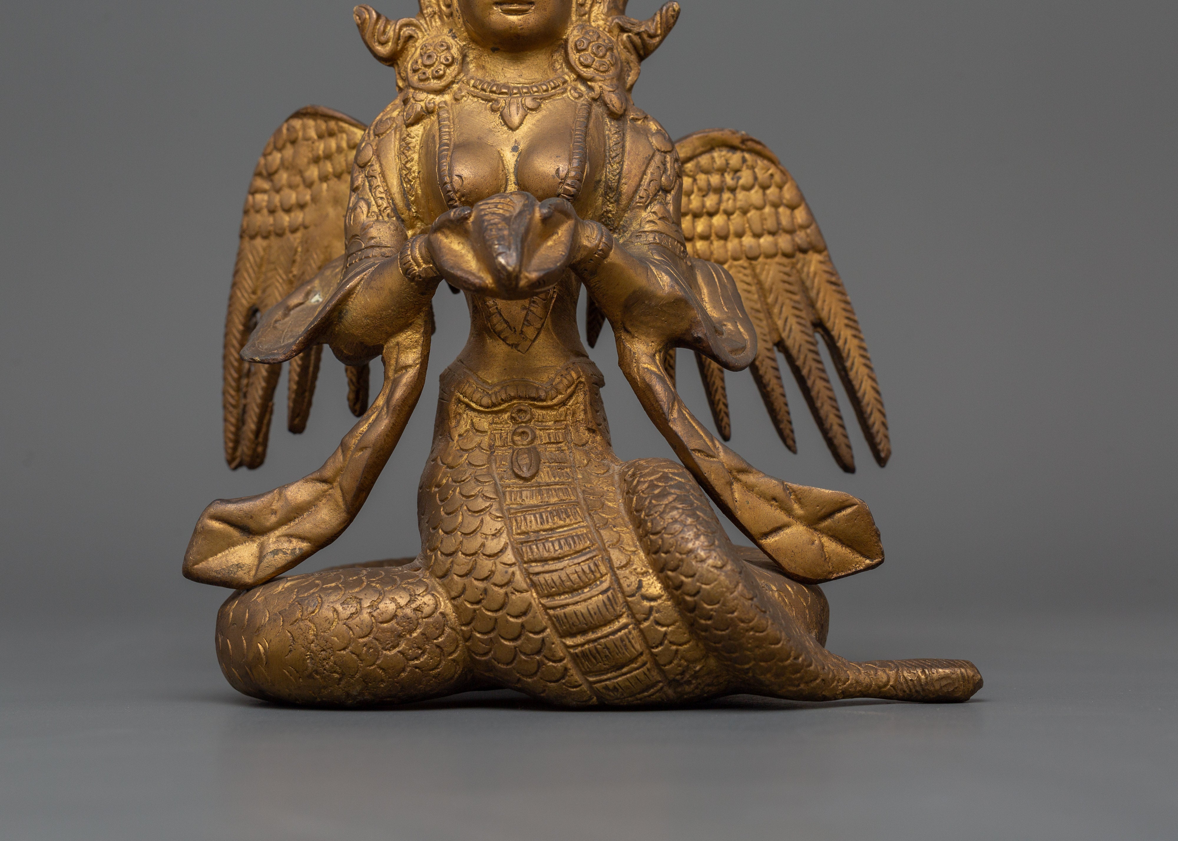 Sacred Nagakanya Sculpture | Traditional Himalayan Spiritual Art