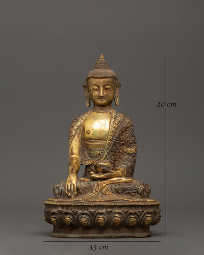 Antique Finished Shakyamuni Buddha Statue | Symbol of Enlightenment and Wisdom