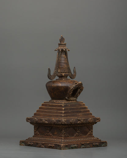 Copper Body Enlightenment Stupa |  Sacred Symbol of Spiritual Awakening