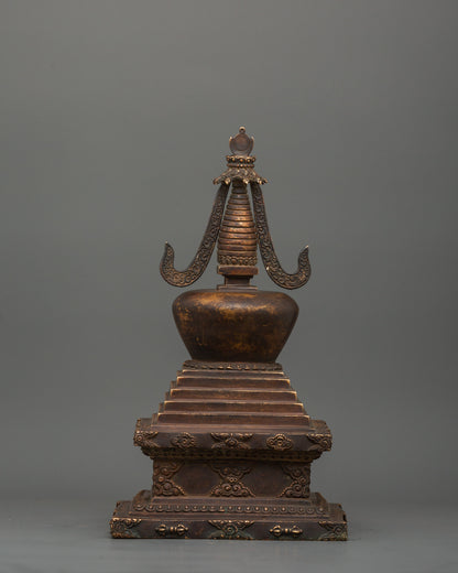 Copper Body Enlightenment Stupa |  Sacred Symbol of Spiritual Awakening