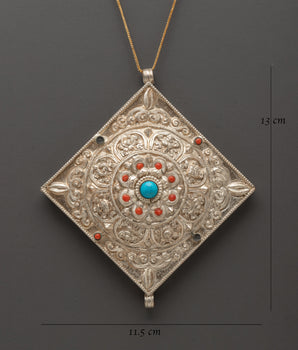 Tibetan Prayer Ghau Box Locket | Buddhist Amulet Locket for Mantras & Meditation