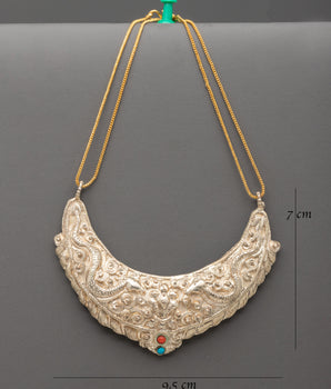 Silver Plated Tibetan Locket | Handcrafted Copper Amulet Jewelry