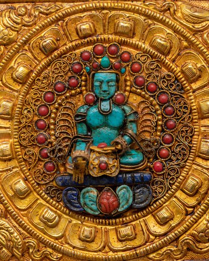 Mandala with Shakyamuni Buddha Art | Enlightenment Decor