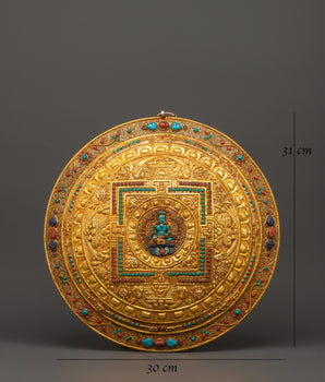 Mandala with Shakyamuni Buddha Art | Enlightenment Decor