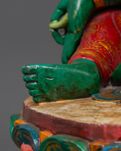 Green Tara Wooden Statue | Symbol of Compassion &amp; Protection