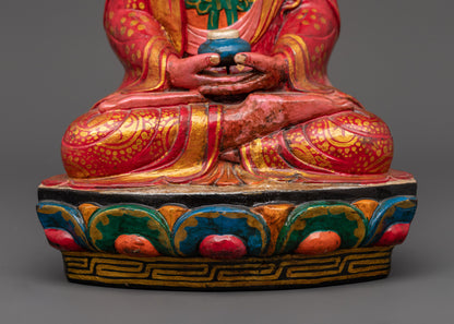 Amitabha Buddha Wooden Statue | Symbol of Infinite Light &amp; Wisdom