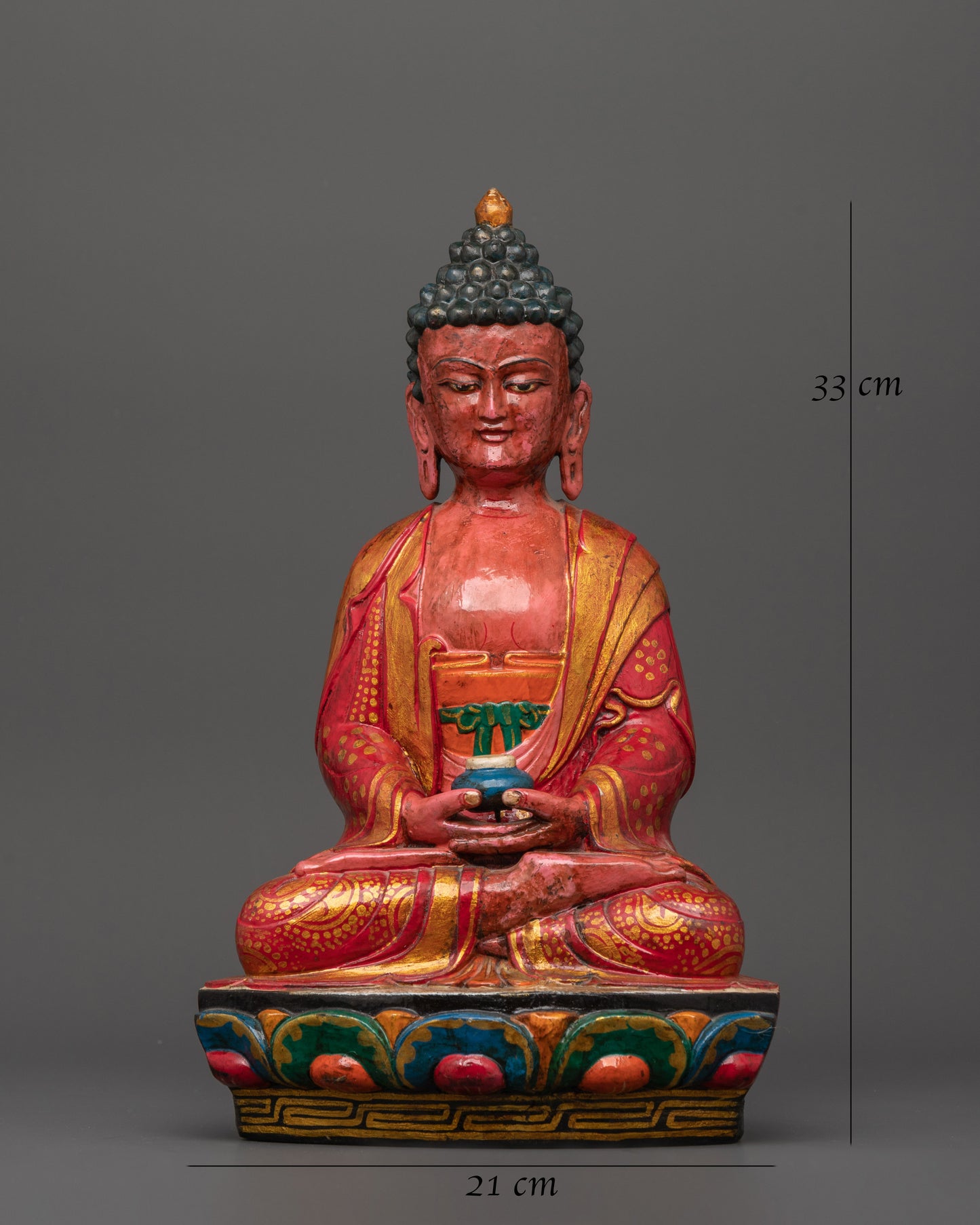 Amitabha Buddha Wooden Statue | Symbol of Infinite Light &amp; Wisdom