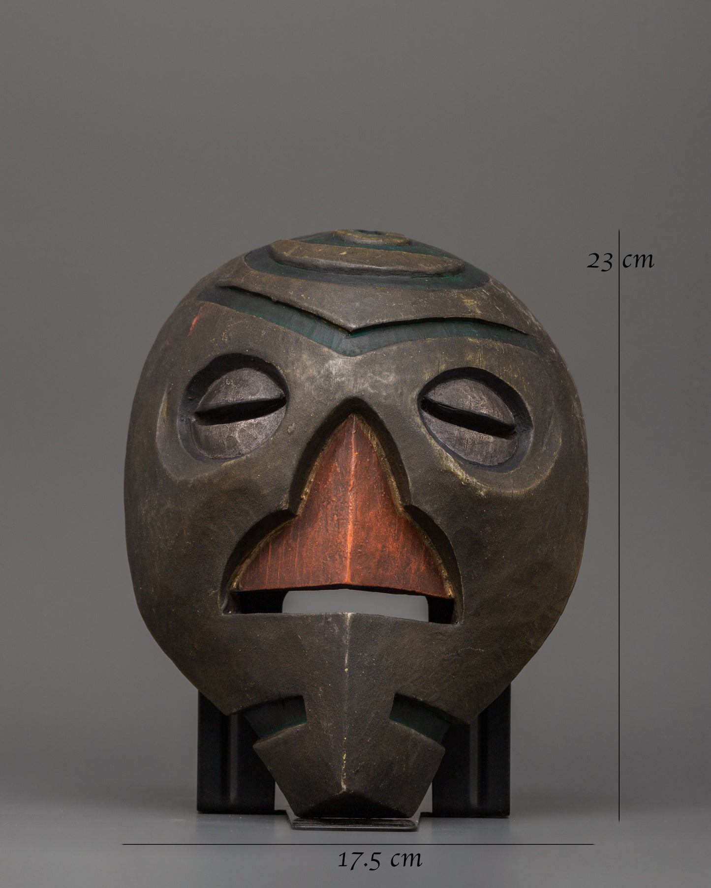 Traditionally Carved Wooden Tribal Mask | Cultural Artifact