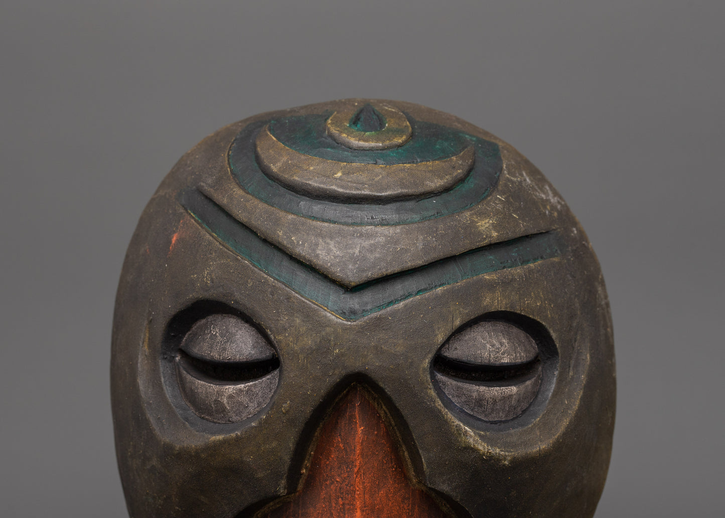 Traditionally Carved Wooden Tribal Mask | Cultural Artifact