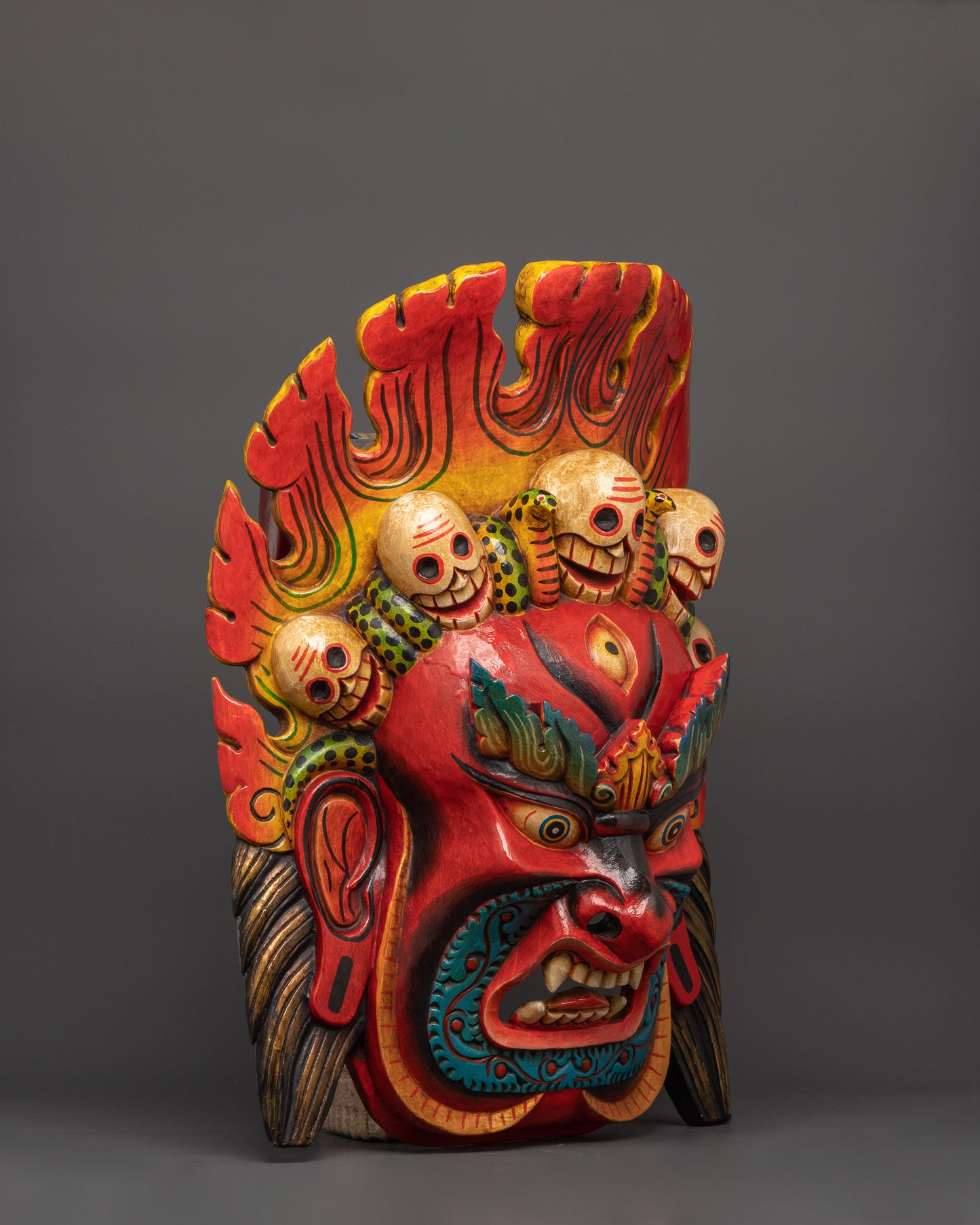 Wrathful Mask of Bhairav | A Powerful Guardian Symbol