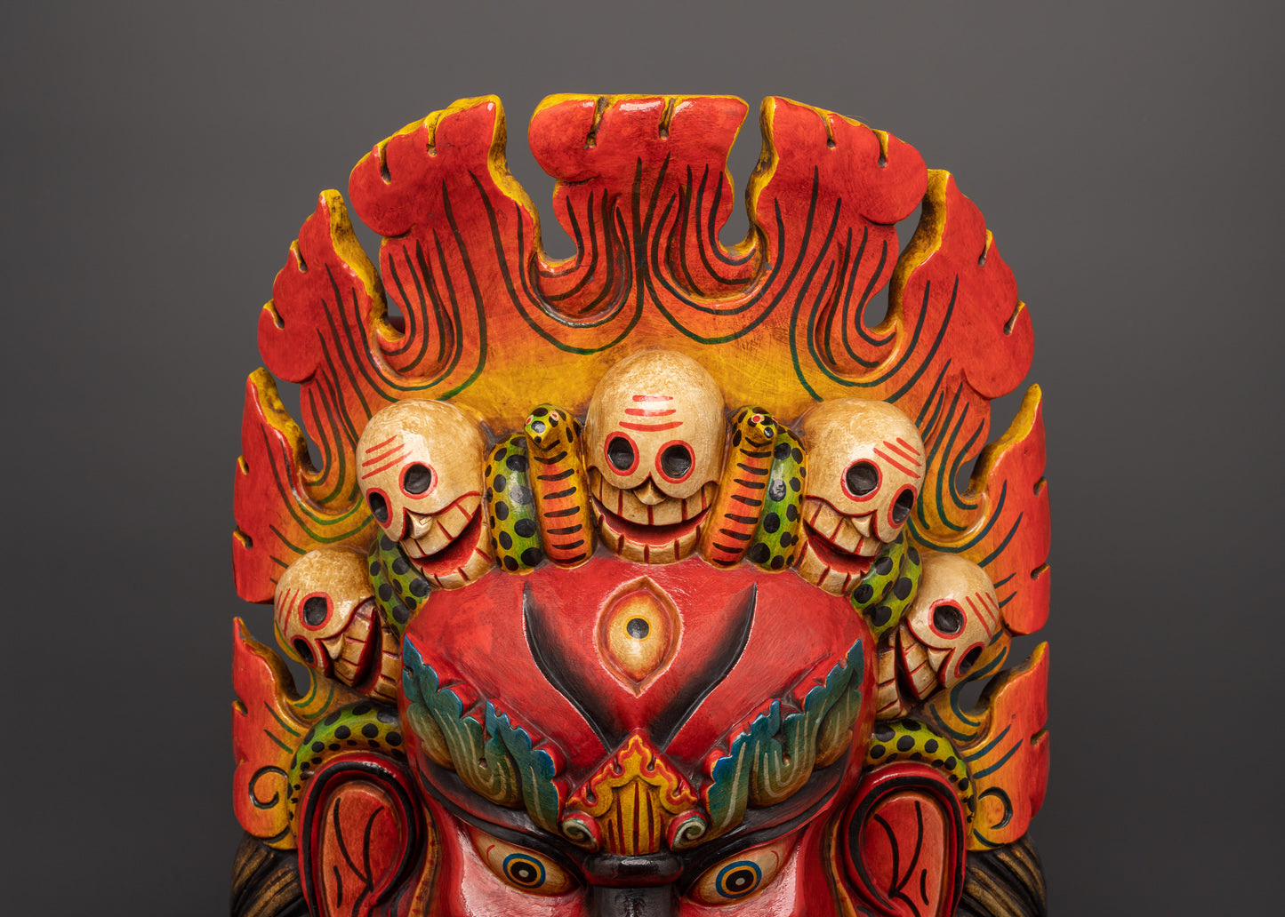 Wrathful Mask of Bhairav | A Powerful Guardian Symbol