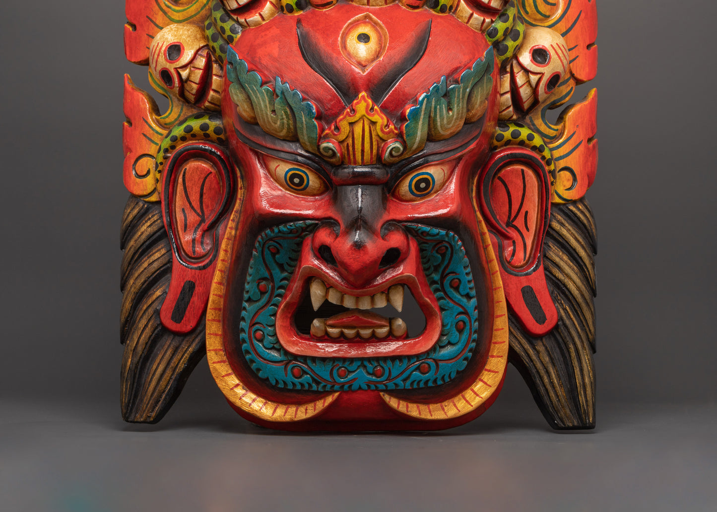 Wrathful Mask of Bhairav | A Powerful Guardian Symbol