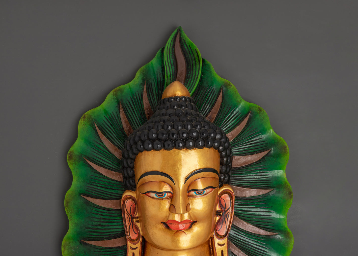 Buddha Wall Hanging on Bodhi Leaf | Symbol of Enlightenment & Peace