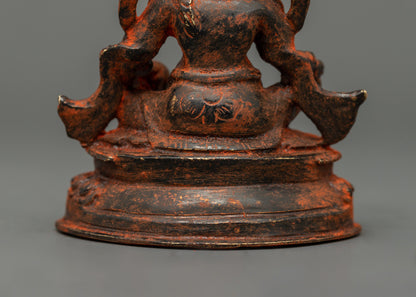 Dzambala Wealth Deity Brass Sculpture | Sculpture for Prosperity and Abundance