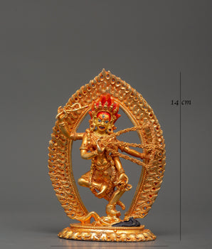 Semi-Wrathful Kurukulla Statue | Tibetan Sculpture of Dakini Red Tara