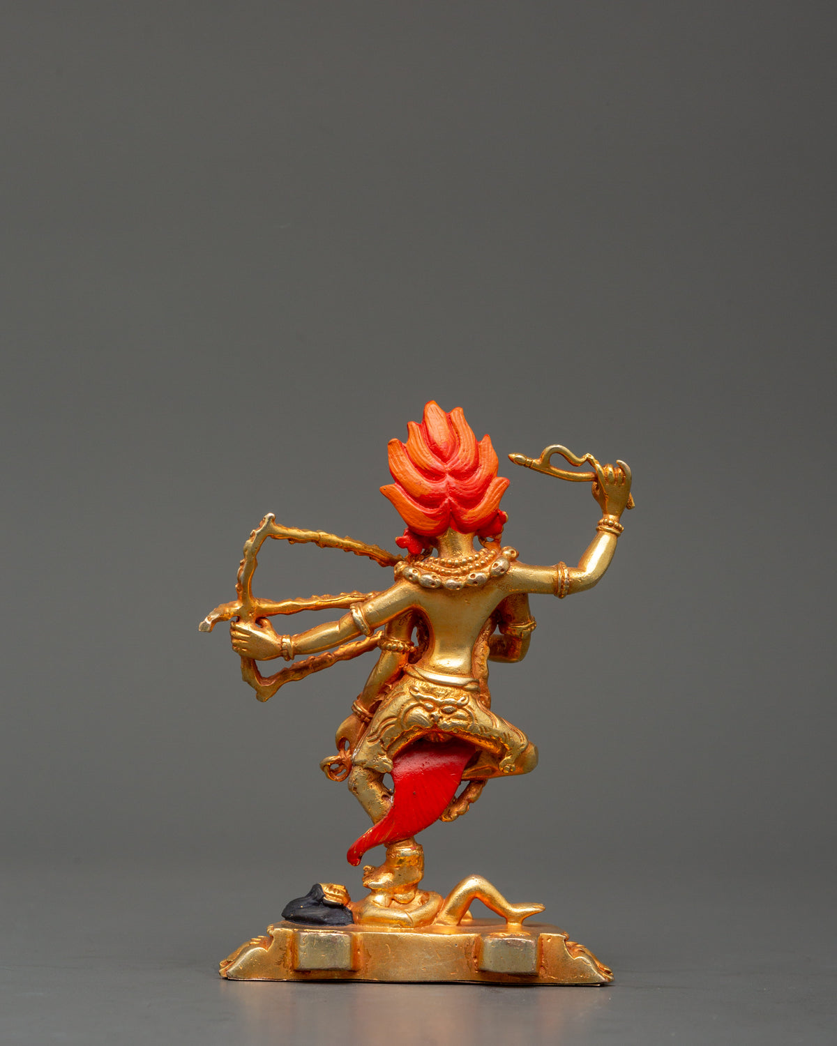 Semi-Wrathful Kurukulla Statue | Tibetan Sculpture of Dakini Red Tara