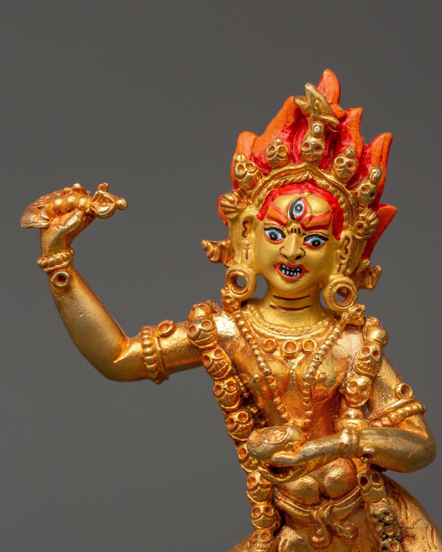 Vajravarahi Wrathful Buddhist Deity Statue | Dorje Phagmo Figurine for Spiritual Awakening